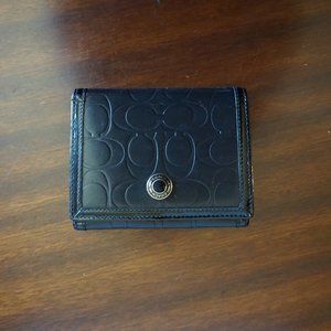 Coach Small Black Wallet In Good Condition